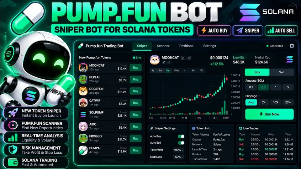Pump.fun Trading Bot | Pump.fun Sniper Bot for Solana Tokens